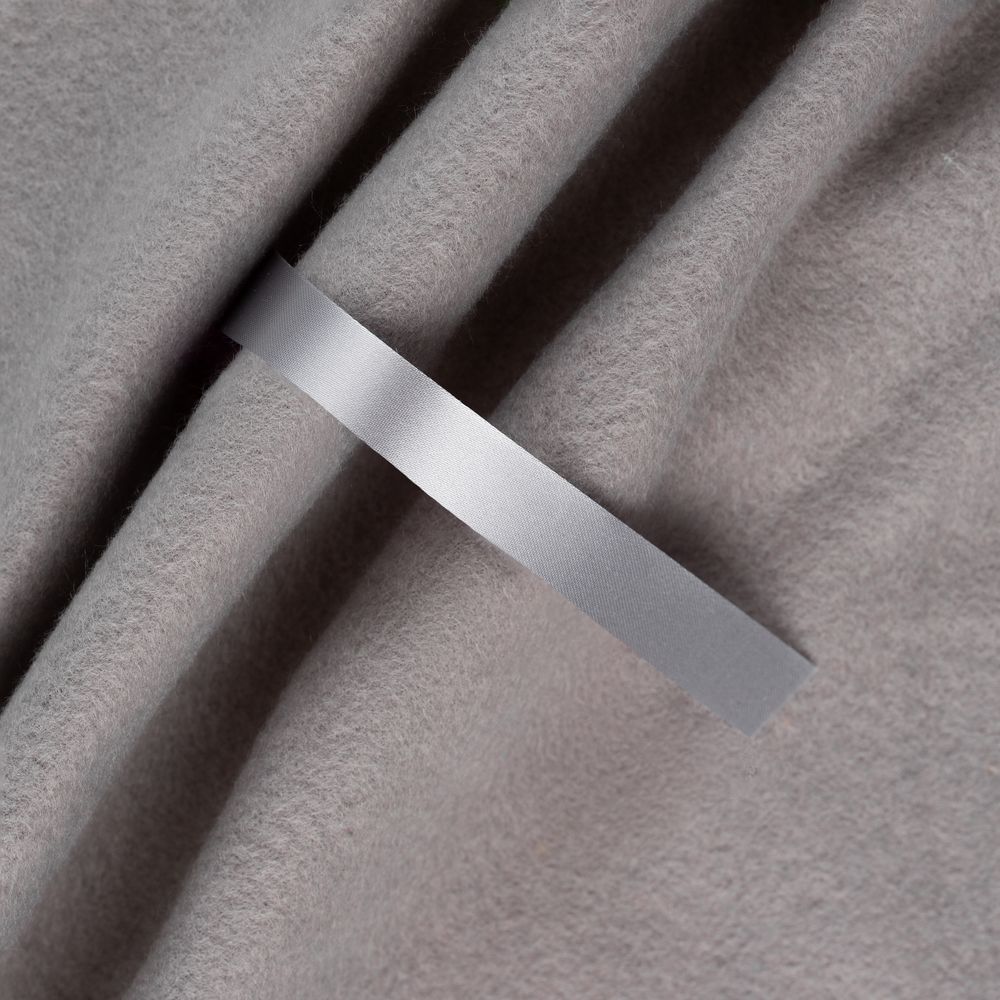 Лента сатиновая Satin 10 S, серая, 20 см