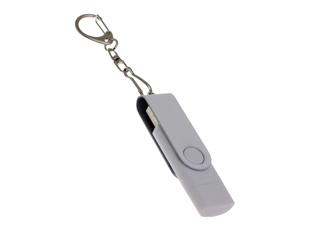 USB 3.0- флешка на 16 Гб с поворотным механизмом и дополнительным разъемом Type-C